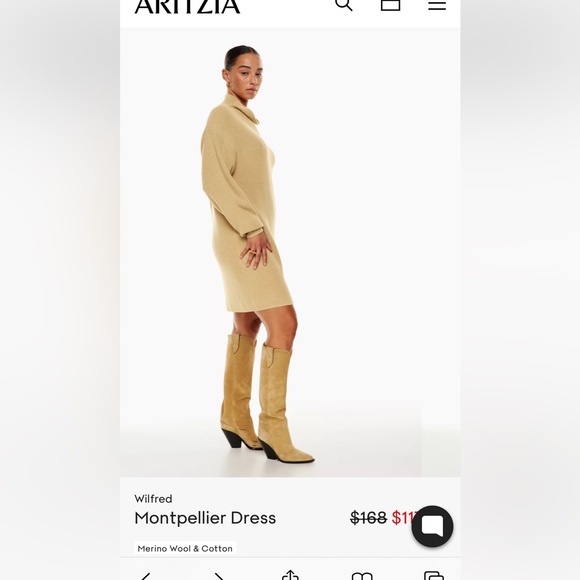 Aritizia (Wilfred) sweater dress - worn once - Picture 3 of 4